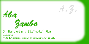 aba zambo business card